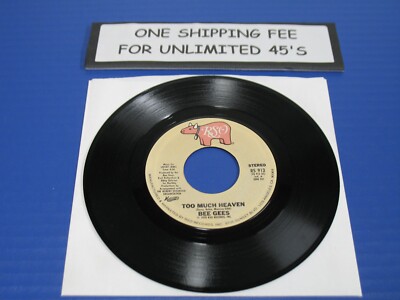 Bee Gees - Too Much Heaven /Rest Your Love On Me -70s Rock 45 VG+ VINYL Record