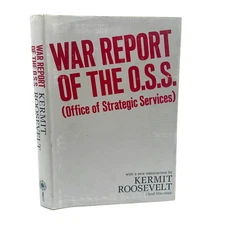 War Report of the OSS 1976 WWII Spy History HC Kermit Roosevelt Walker Pub