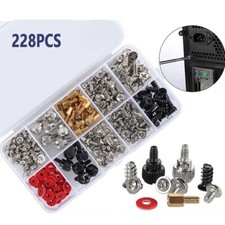 228pcs Computer Screws Standoffs Set Kit for PC Hard Drive Motherboard Case Fan
