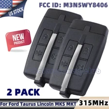 2 for 2009 10 11 2012 Ford Taurus Lincoln MKS MKT Remote Car Key Fob M3N5WY8406