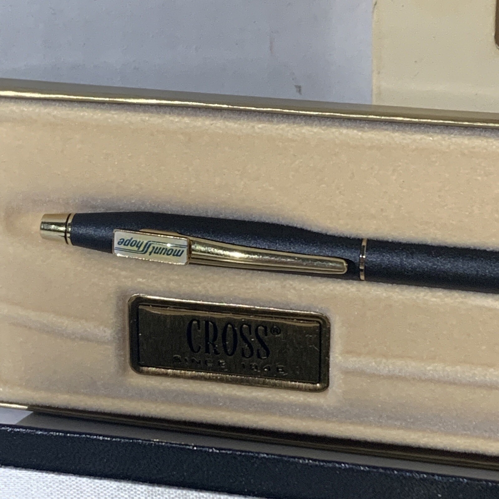 Cross Ball Pen Classic Black & Gold Made In USA 2502 with Blue Ink