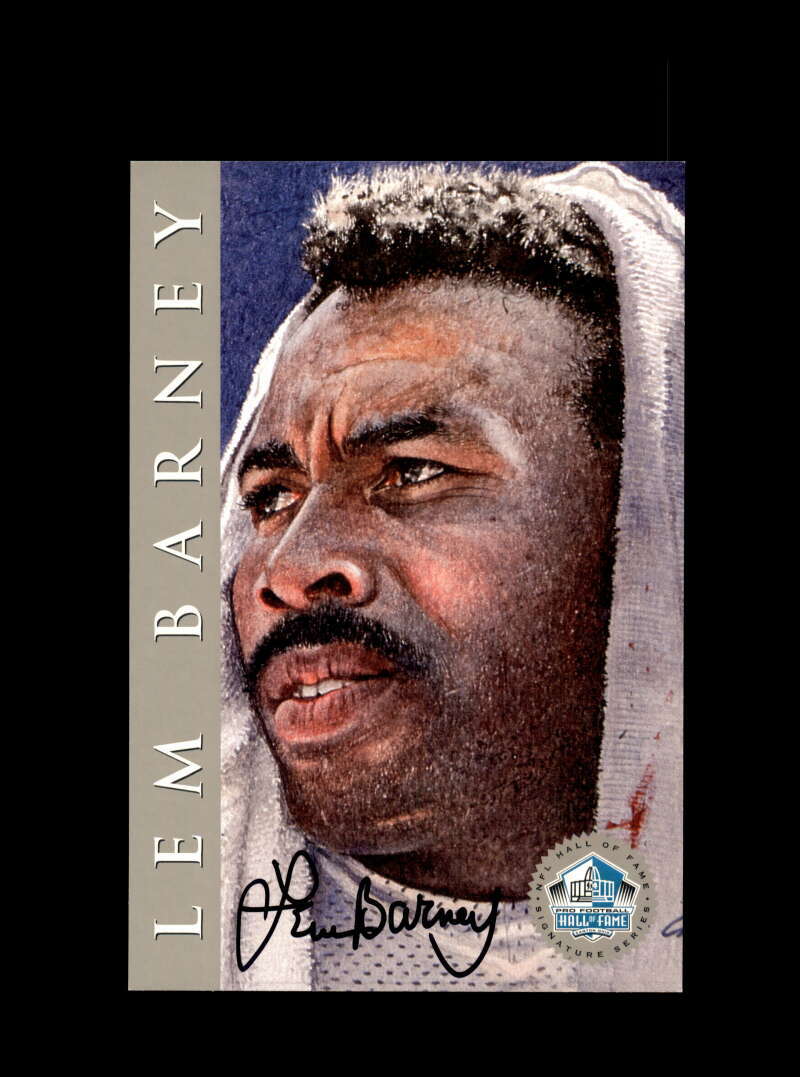 Lem Barney SGC Graded Gem Mint 10 1998 HOF Signature Series Lions Autograph