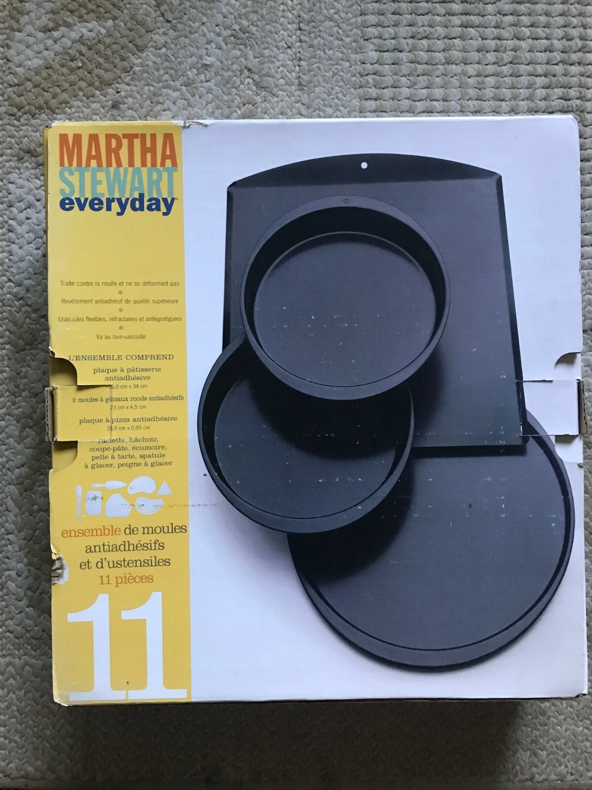 Martha Stewart Non-Stick Metal Bakeware with Utensils 11 Piece Ensemble