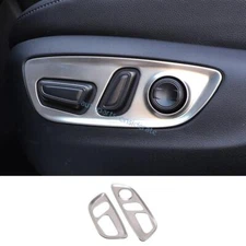 For Toyota Highlander 2020-2023 2024 Silver Steel Seat Button Handle Panel Cover