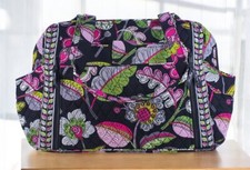 Vera Bradley Make a Change Baby Diaper Bag changing pad Moon Blooms NWT