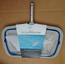 Mainstays 2in1  Combo Leaf Skimmer and Rake Net 20" for Swimming Pools Ponds