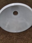 Vtg 8x5 3/4 Wide Milk Glass Checkered Cone Shaped Lamp Shade Torchiere Light  A1 — photo 2