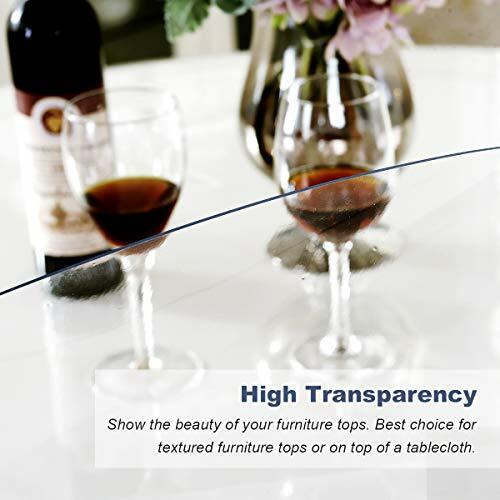 Custom 2mm Thick Clear Table Cover 60 X 24 Inch Clear Table Protector Water Resi