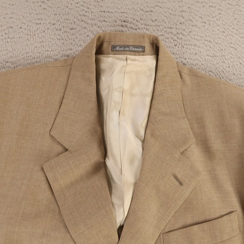 Yves Saint Laurent Jacket M Beige Brown 100% Wool Hopsack Blazer 42R - Picture 2 of 16