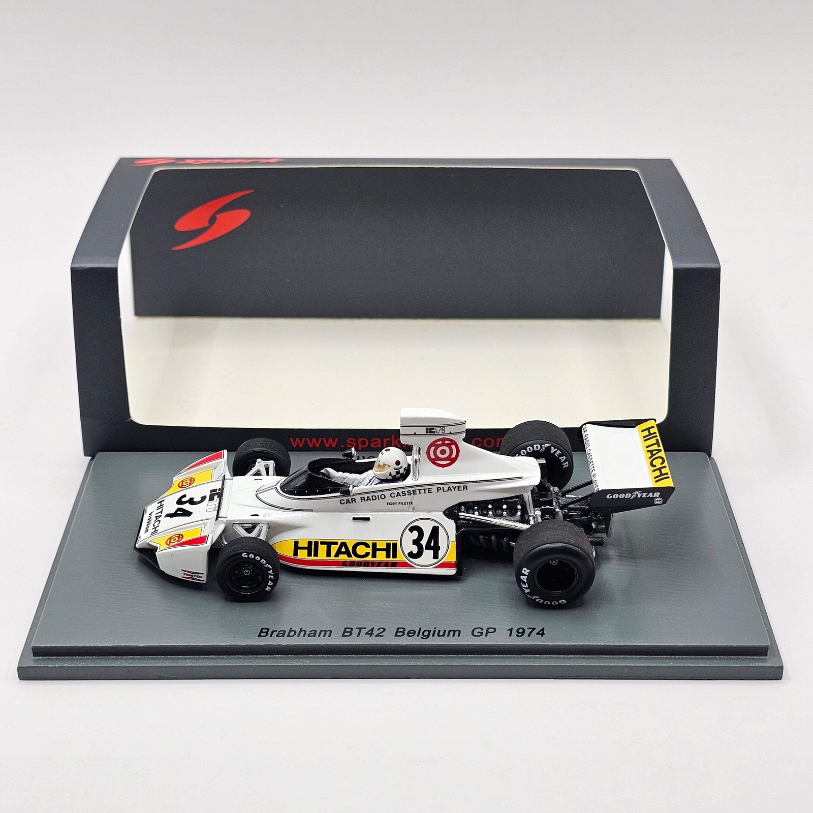 Spark Brabham BT42 #34 Teddy Pilette Belgium GP 1974 1/43 Scale S4784