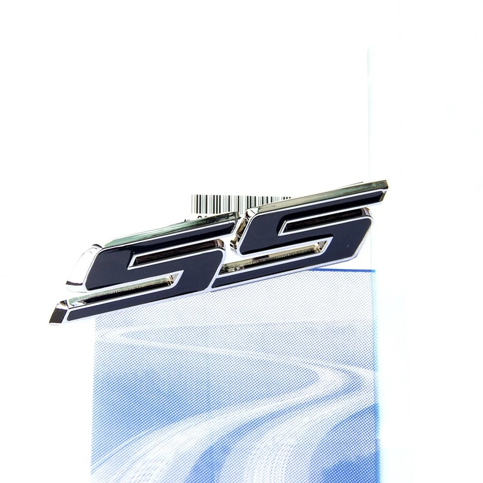 2x Pegatina insignia emblema SS OEM 3D se adapta a la serie Camaro negro brillante Uy Foto 3 de 4