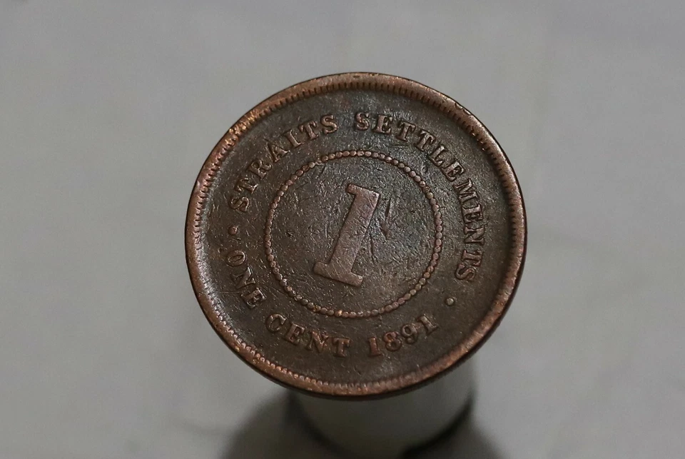 STRAITS SETTLEMENTS 1 CENT 1891 VICTORIA B46 ZC1 - Image 3 of 3