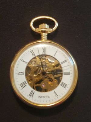 invicta skeleton pocket watch