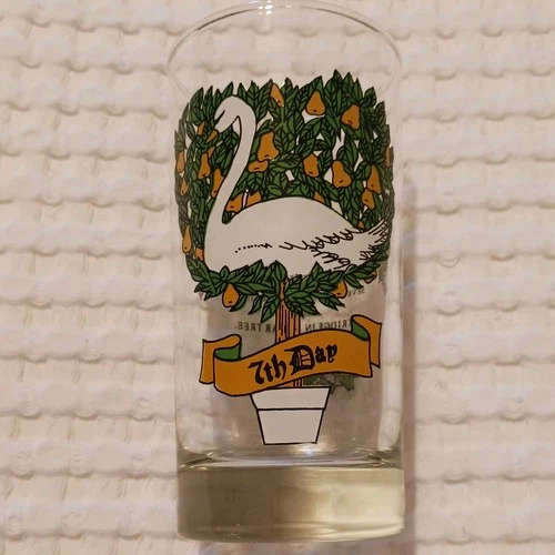 Vintage!  REPLACEMENT Anchor Hocking 12 Days of Christmas Glass Tumbler: DAY 7