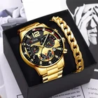 Luxury Men's Silver Quartz Watch with Stainless Steel Bracelet, Luminous Design