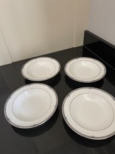 Wedgwood Amherst 8” rim soup bowls - set of four - unused