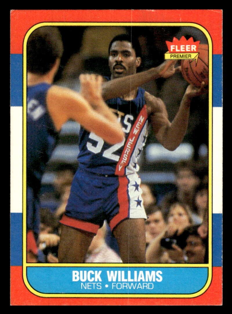 1986 FLEER BUCK WILLIAMS ROOKIE NEW JERSEY NETS #123 EX X9043