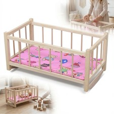 Culla legno bambole con dondolo – giocattolo