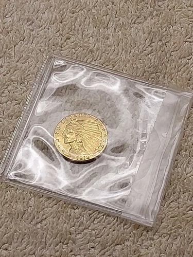 1913 Gold Quarter Eagle $2.5 US Coin Indian Head Excellent Condition