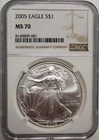Photo of a 2005 American Silver Eagle from an eBay listing that sold on Jul 20, 2026