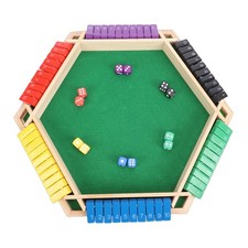 W&uuml;rfelspiel F&uuml;r 2-6 Spieler: Schlie&szlig;e Die Schachtel! 6-seitiges Holzbrett
