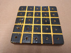 5x5 Peg Pentox Board made of wood, 25 squares, black & yellow, 5"x5"x1", holes — photo 2