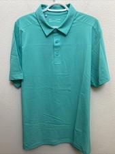 NEW Men's Under Armour HeatGear Golf Polo Shirt Teal Blue XL Short Sleeve NWT