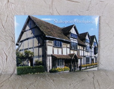 William Shakespeare Birthplace Souvenir Metal Magnet Stratford-upon-Avon England