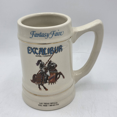 Vintage Hotel/Casino Fantasy Faire EXCALIBUR Las Vegas Bierkrug/Stein Smaragd
