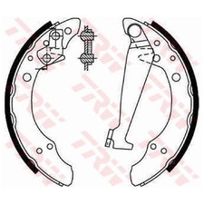 Bremsbackensatz hinten für VW Caddy 2 9U7 FOX 5Z1 Golf 19E 3 1H1 1E7 | 24165918