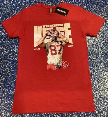 TRAVIS KELCE KANSAS CITY CHIEFS NFL 500 LEVEL HEART T SHIRT MENS XL  NWT