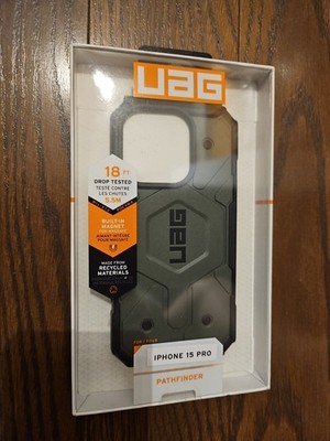 UAG Urban Armor Gear Pathfinder MagSafe Case for iPhone 15 Pro, Olive Drab Green