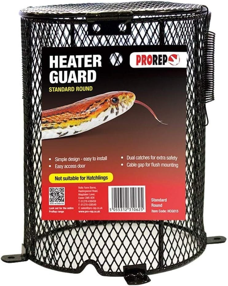 ProRep Reptile Heater Guard 16cm Round Heat Lamp Ceramic Prevent Burns Easy Open