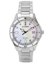 Citizen Eco-Drive FE6170-88D Marine Lady Crystal Mother of Pearl Dial Watch