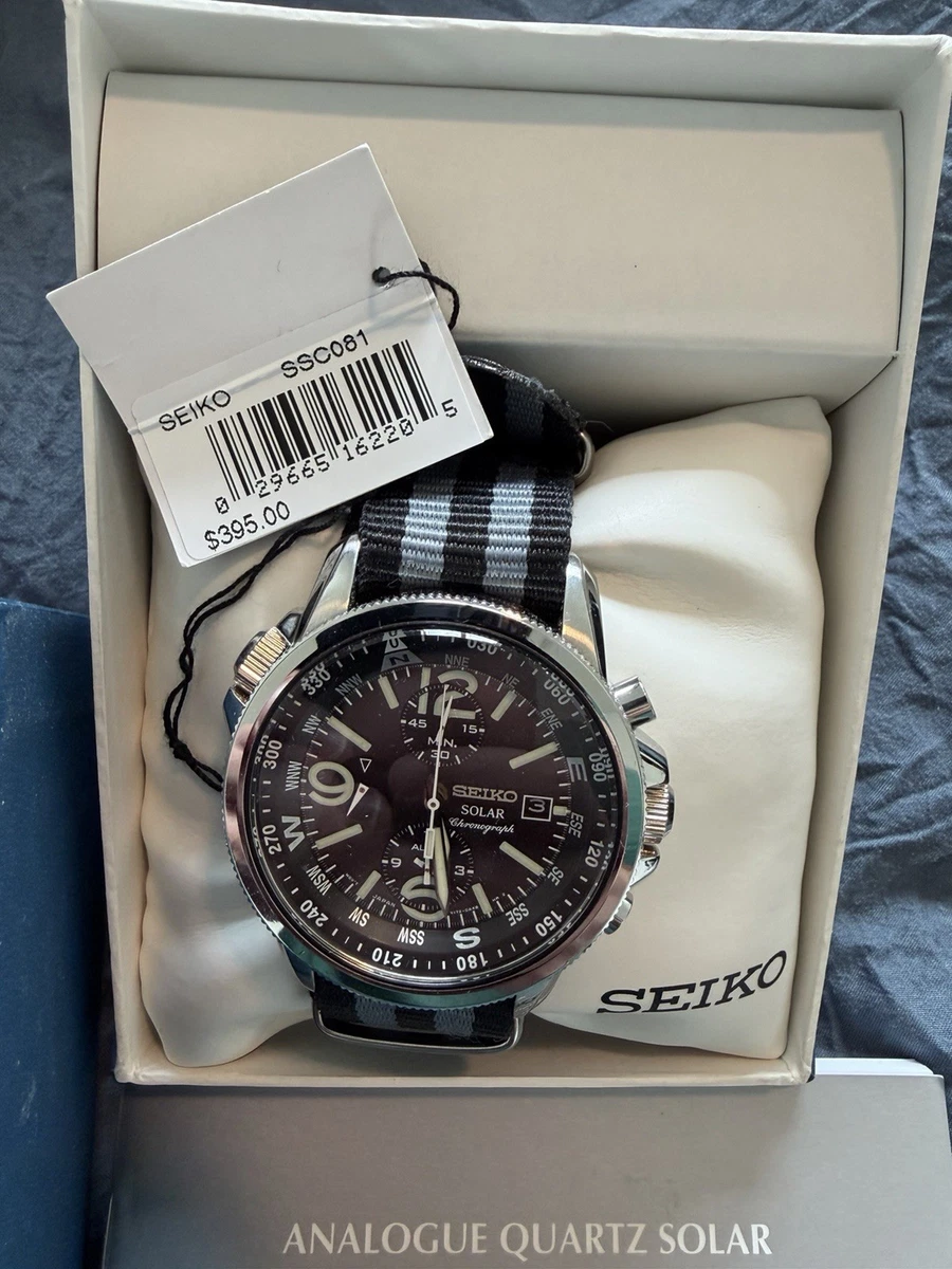 Seiko Solar Chronograph Watches for sale - eBay