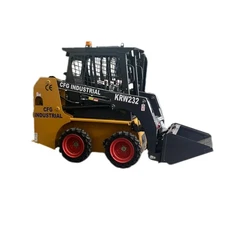 CFG Mini Skid Steer 1.25Ton Wheel Loader 33HP Gasoline RATO Engine Yellow KRW232