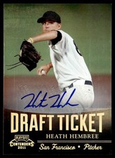 2011 Playoff Contenders Draft Ticket Autographs Heath Hembree Rookie Auto San