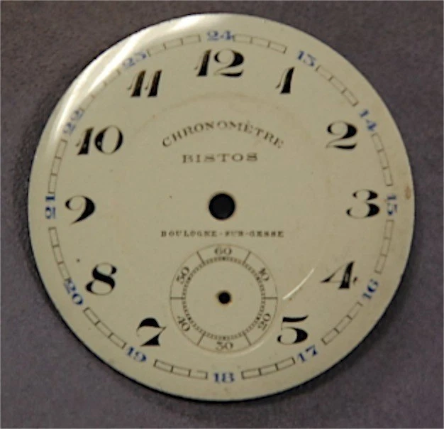 Cadran Fond de Montre à Gousset Email Emaillé Ancien Boulogne Chronomètre 20 - Photo 1/1