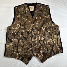 Vtg WAH Maker Vest Cowboy Frontier Clothing Multicolor Made In USA Sz- S 5681