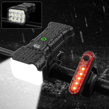 Luci Bicicletta LED, 9500 Lumen Luci Bici, USB Ricaricabile 12 LED Super Luminos