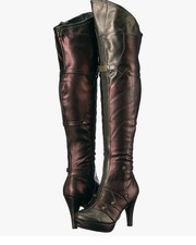 Stivali alti alla coscia costume Ellie Wonder Woman film oro rosso - taglia 7