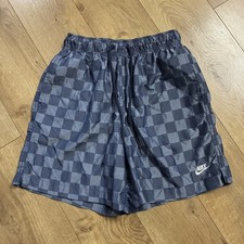 Nike Club Flow Checkers Shorts Mens Navy Blue Essentials 60 FN3098-410