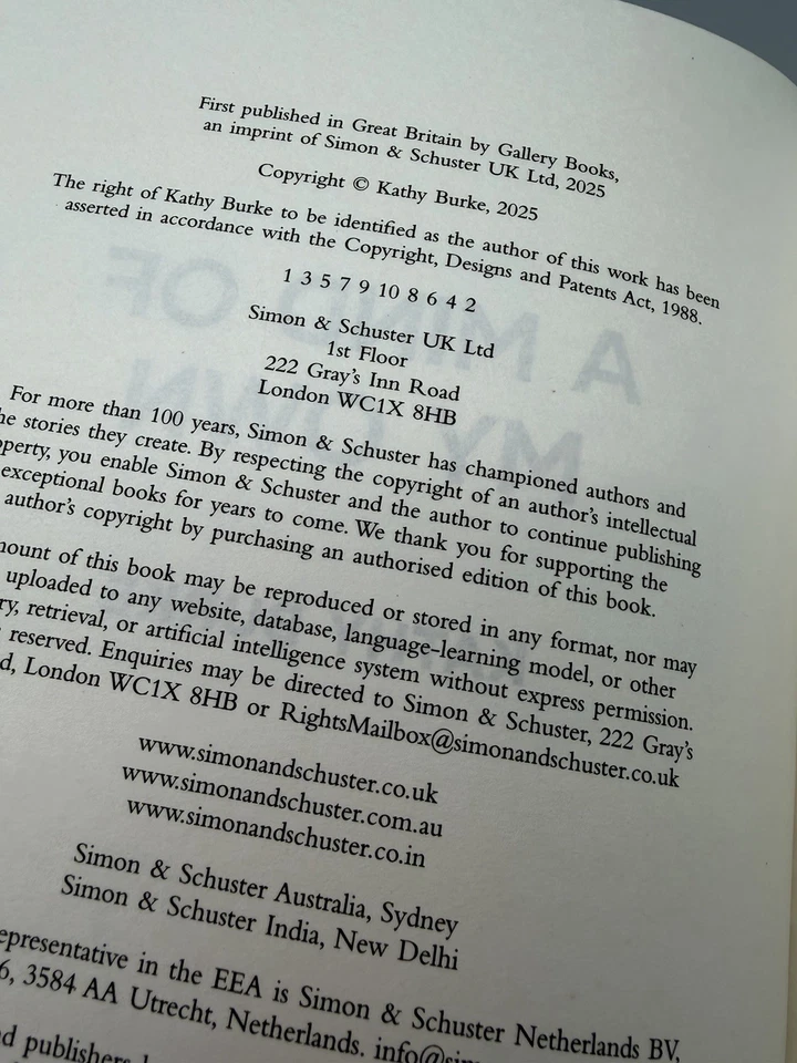 SIGNED - A Mind of My Own By Kathy Burke New 1st Edition Hardback - Image 3 of 4