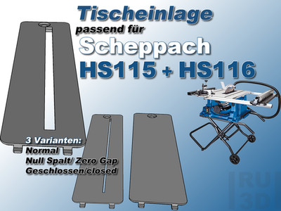 Tischeinlage Einlage Einlegeplatte Scheppach HS115 u. HS116 kompatibel HS 115