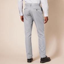 LIGHT GRAY - AMAZON ESSENTIALS MEN'S SLIM-FIT FLAT-FRONT DRESS PANT