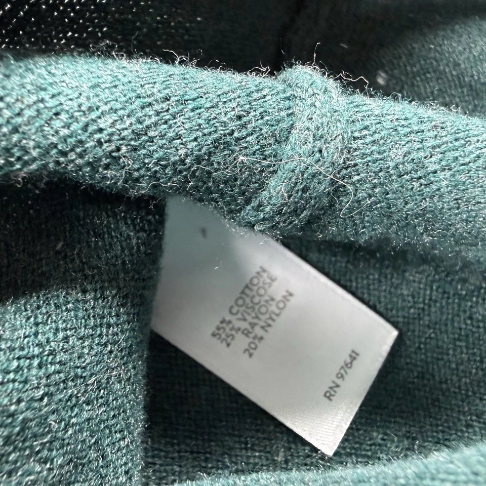 Suéter J Jill Mujer M Verde Túnica Cuello en V Pullover Ligero Informal Carrera Foto 4 de 4