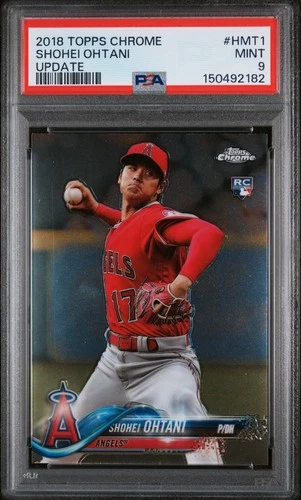 2018 TOPPS CHROME UPDATE #HMT1 SHOHEI OHTANI ROOKIE RC PSA 9