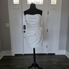 Adore Justin Alexander 11202PS Size 22 Ivory Short Wedding Dress Sample Bridal