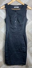 Karen Millen Black Fitted Pencil Dress Evening Smart Size 6