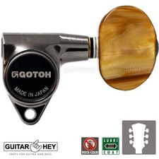 NEW Gotoh SG301-P2 Tuning Keys L3 R3 Large AMBER Buttons Set 3x3 - COSMO BLACK